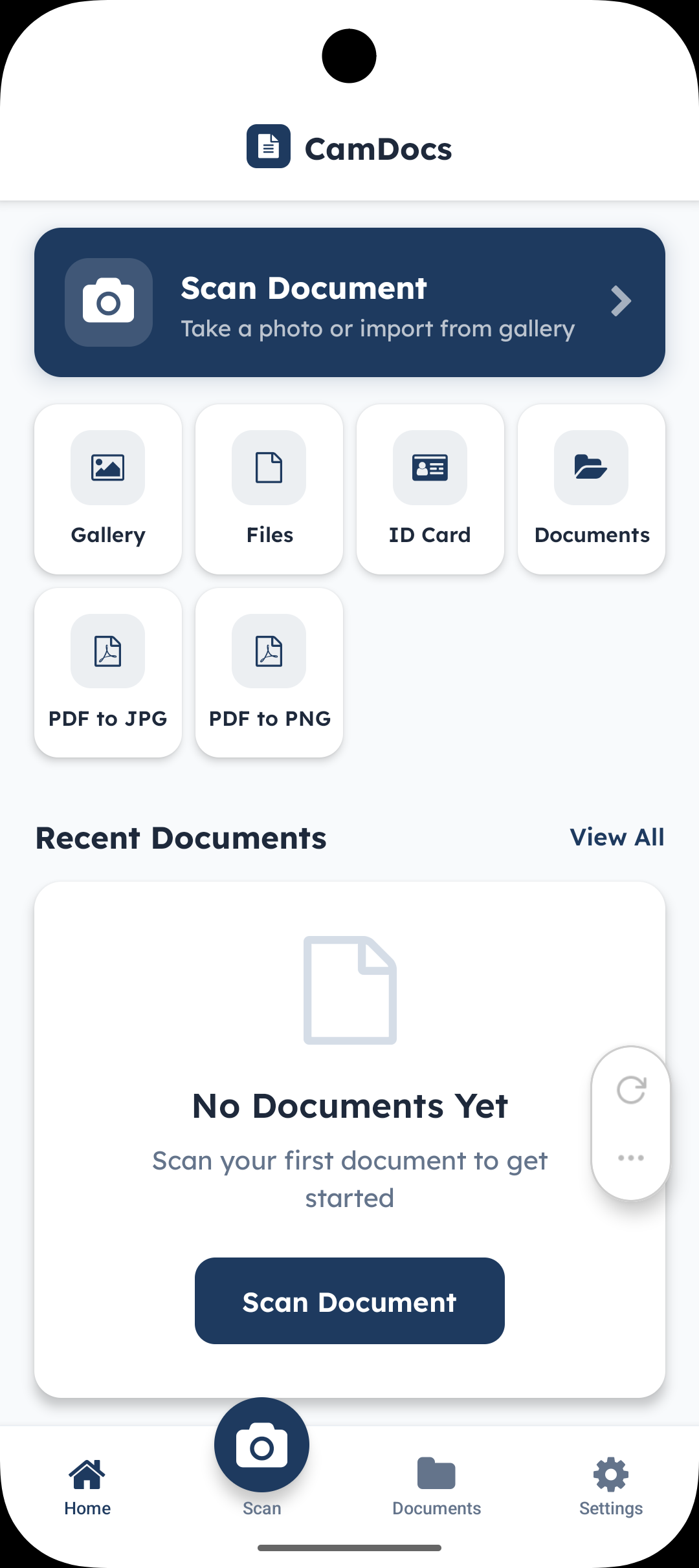 CamDocs App Screenshot